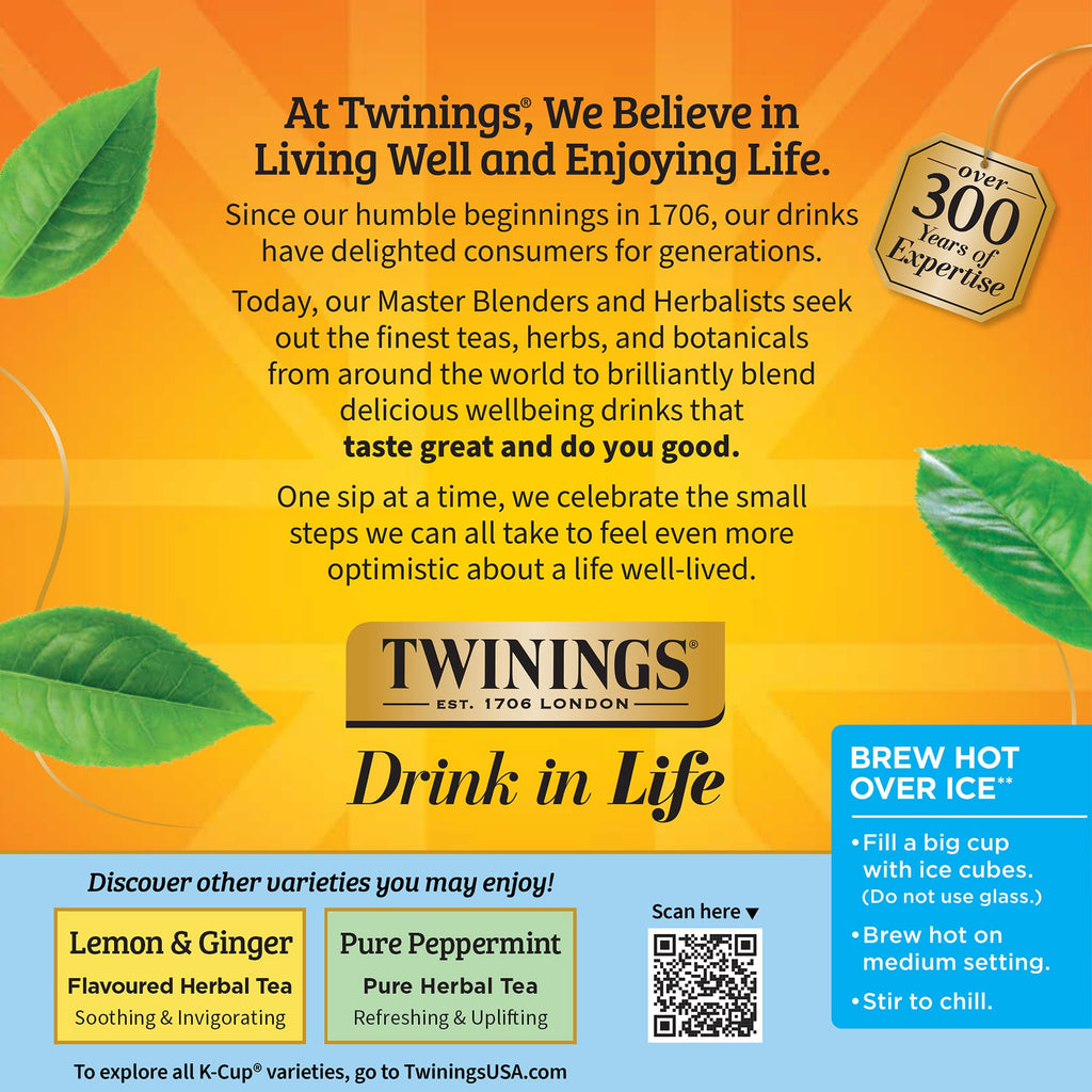 Twinings Chocolate Chai Latte Tea K-Cup Pods for Keurig, 22 Count (Pack of 1), Velvety Smooth Cocoa with Real Spiced Tea, Caffeinated, Enjoy Hot or Iced