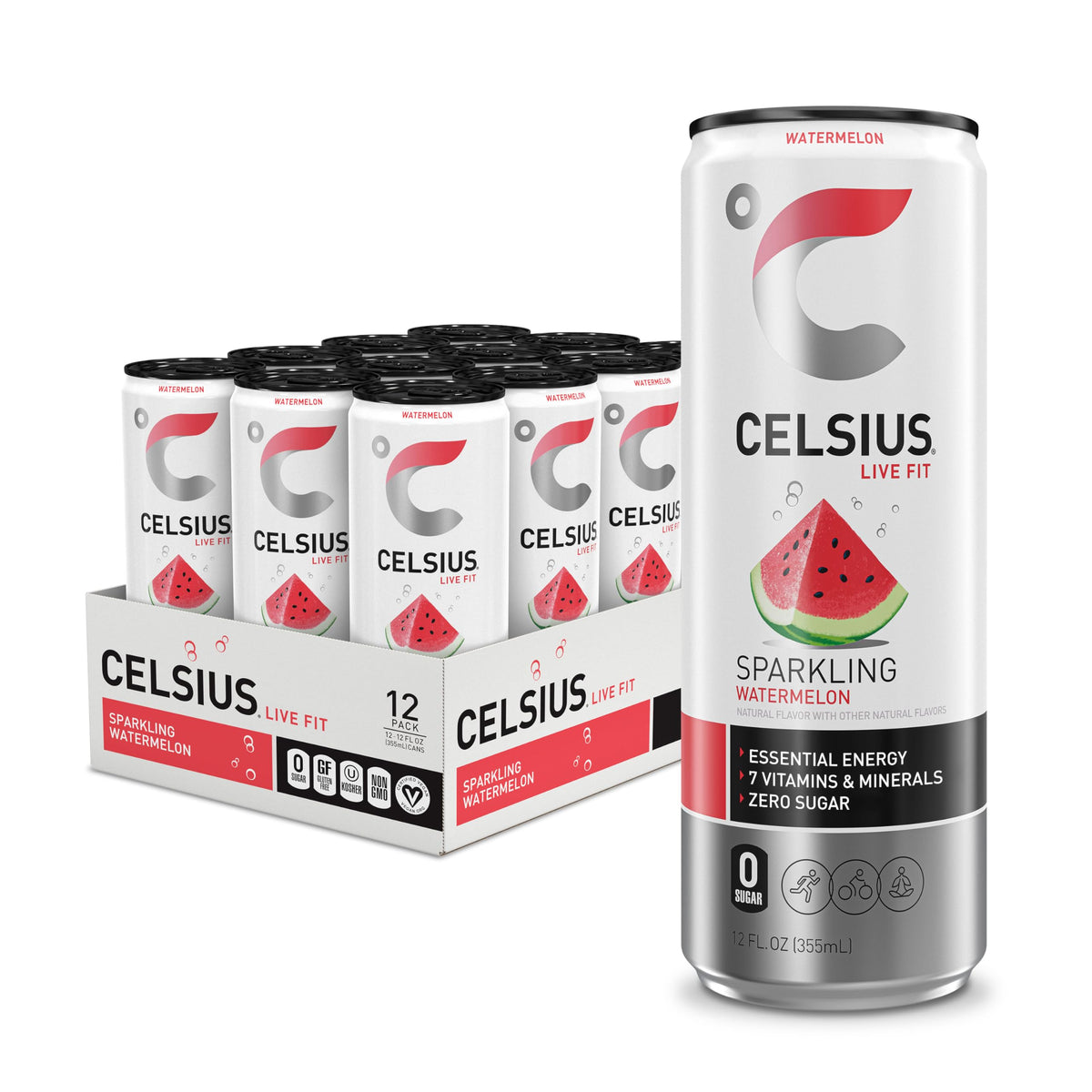 CELSIUS Sugar Free Energy Drink, 12 Fl Oz (Pack of 12)