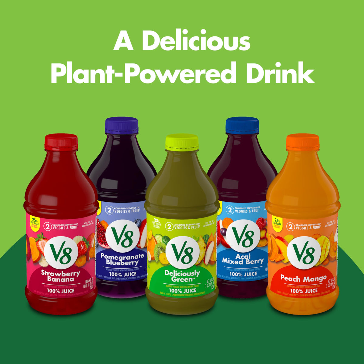V8 Deliciously Green 100% Fruit & Vegetable Juice Blend