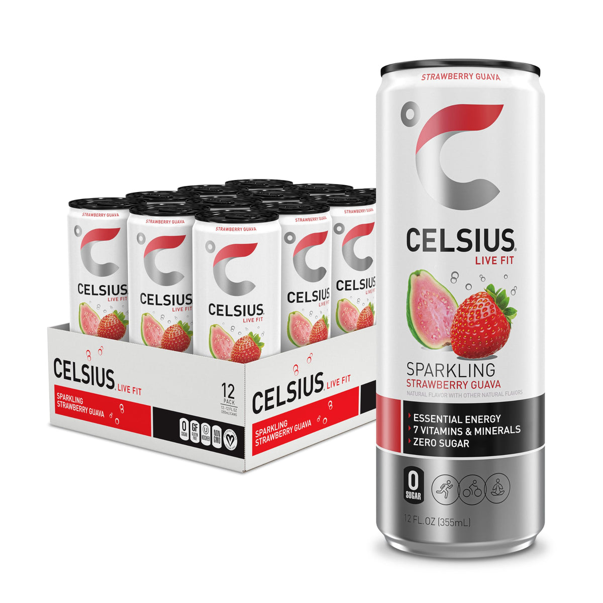 CELSIUS Sugar Free Energy Drink, 12 Fl Oz (Pack of 12)