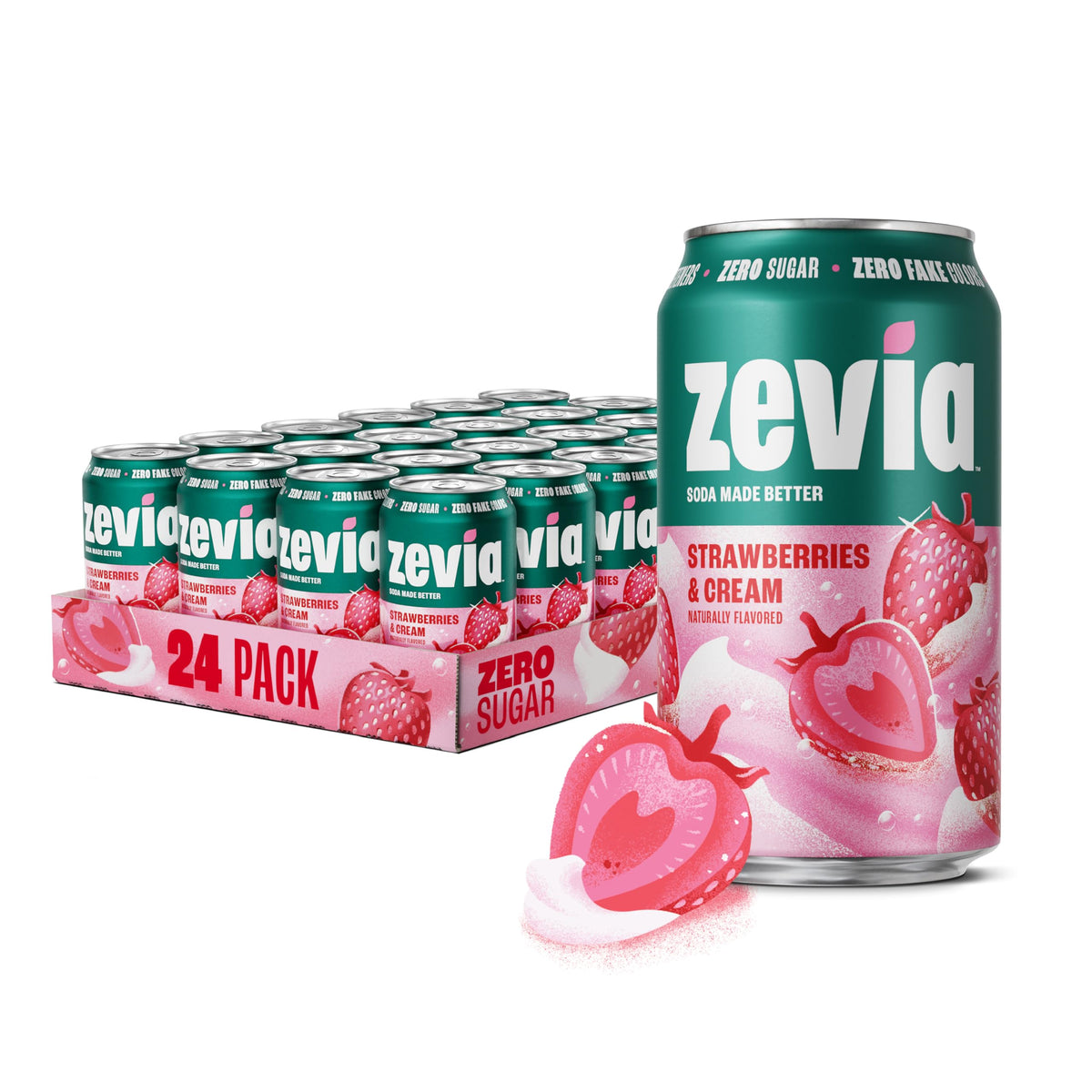 Zevia Zero Calorie Vanilla Cola Soda with Natural Flavors