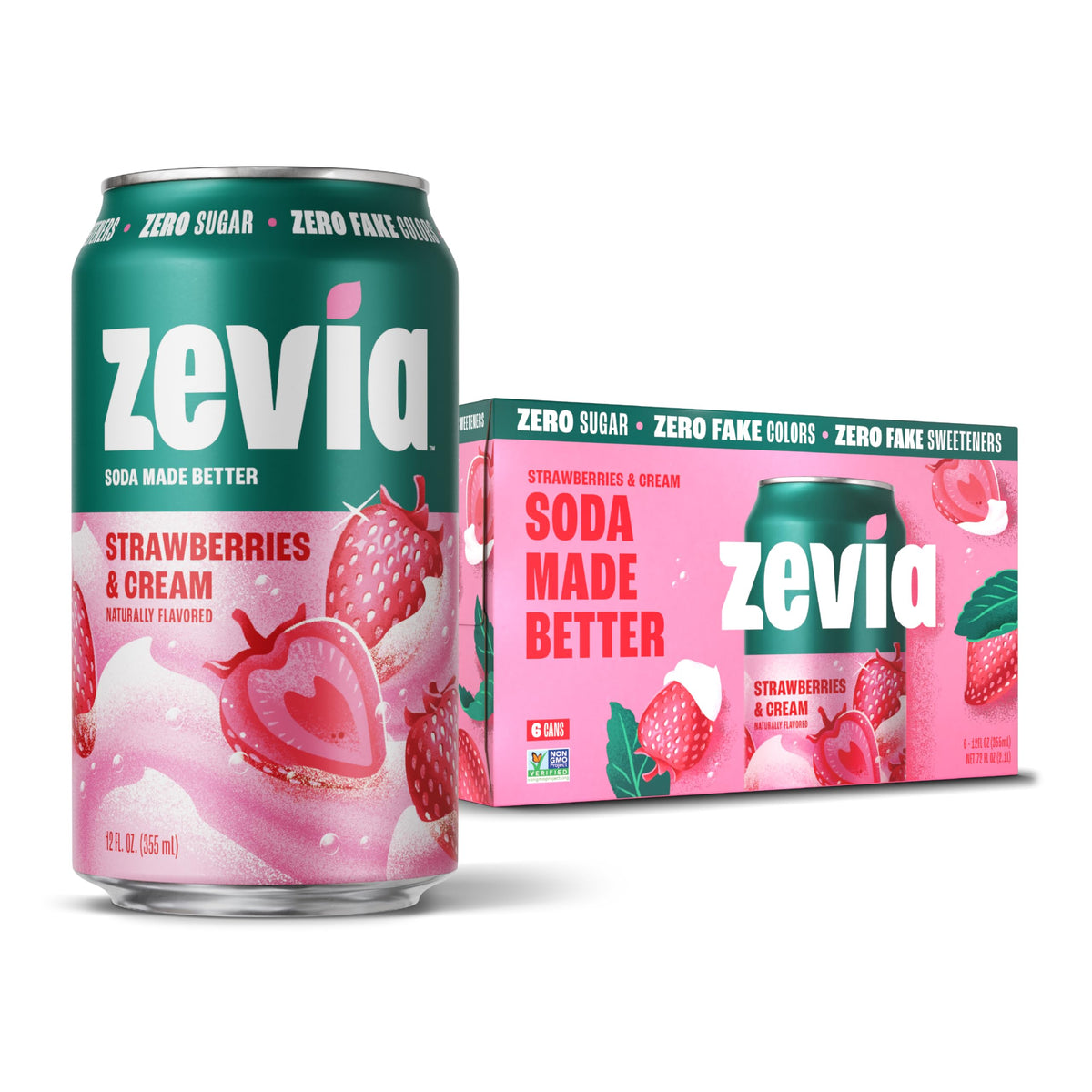 Zevia Zero Calorie Cola Soda with Natural Flavors