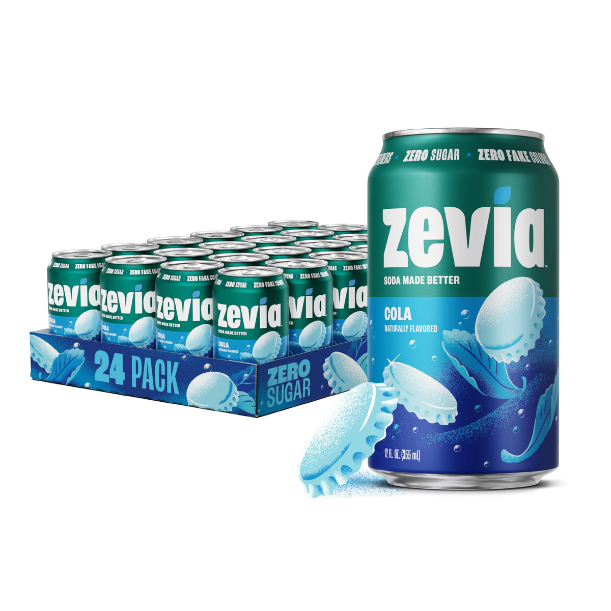 Zevia Zero Calorie Vanilla Cola Soda with Natural Flavors