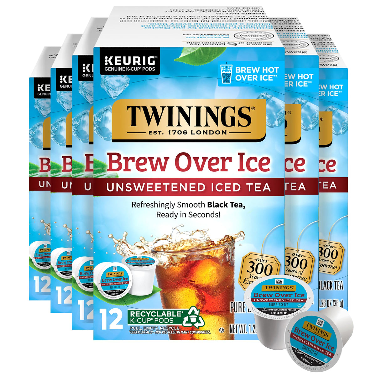 Twinings Chocolate Chai Latte Tea K-Cup Pods for Keurig, 22 Count (Pack of 1), Velvety Smooth Cocoa with Real Spiced Tea, Caffeinated, Enjoy Hot or Iced