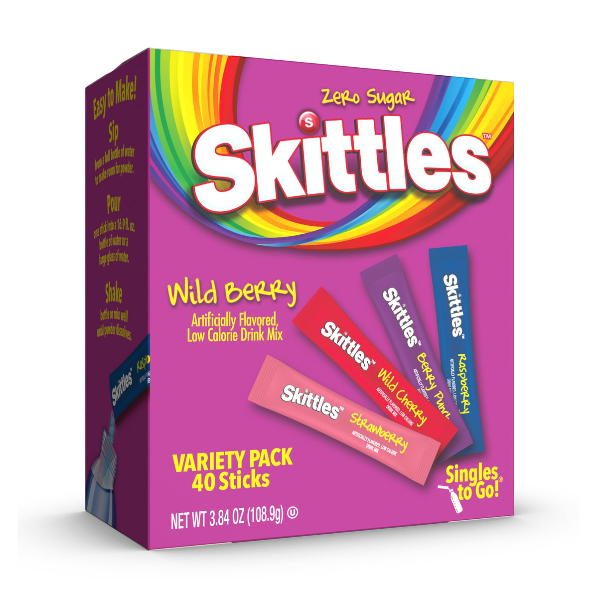 Skittles Singles To Go Powdered Drink Mix Packets