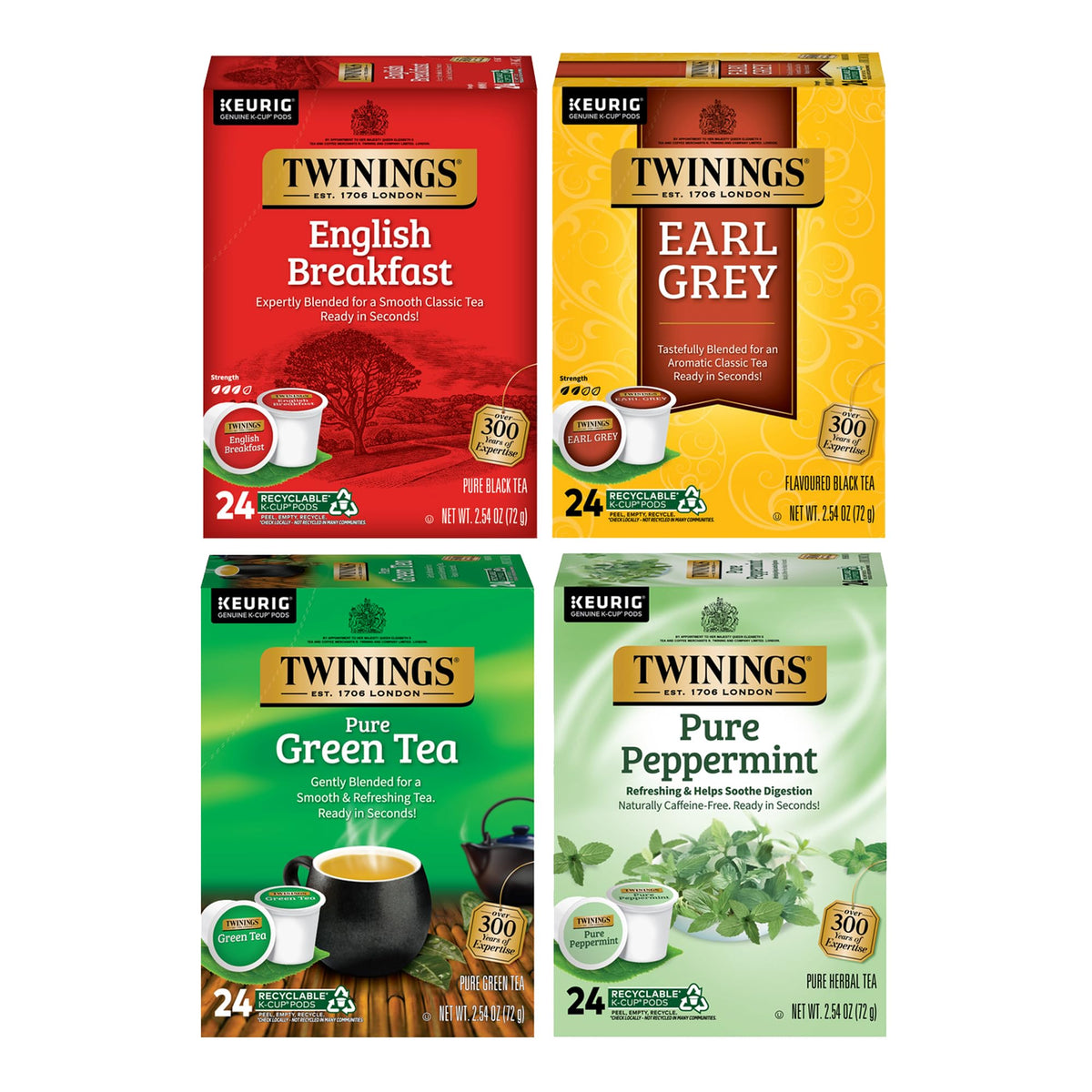 Twinings Chocolate Chai Latte Tea K-Cup Pods for Keurig, 22 Count (Pack of 1), Velvety Smooth Cocoa with Real Spiced Tea, Caffeinated, Enjoy Hot or Iced