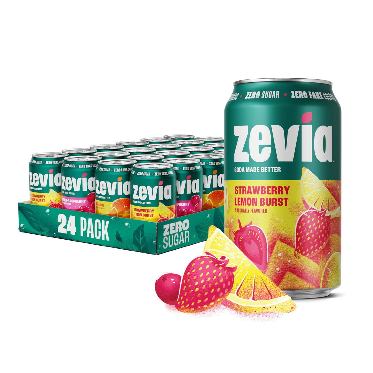 Zevia Zero Calorie Vanilla Cola Soda with Natural Flavors
