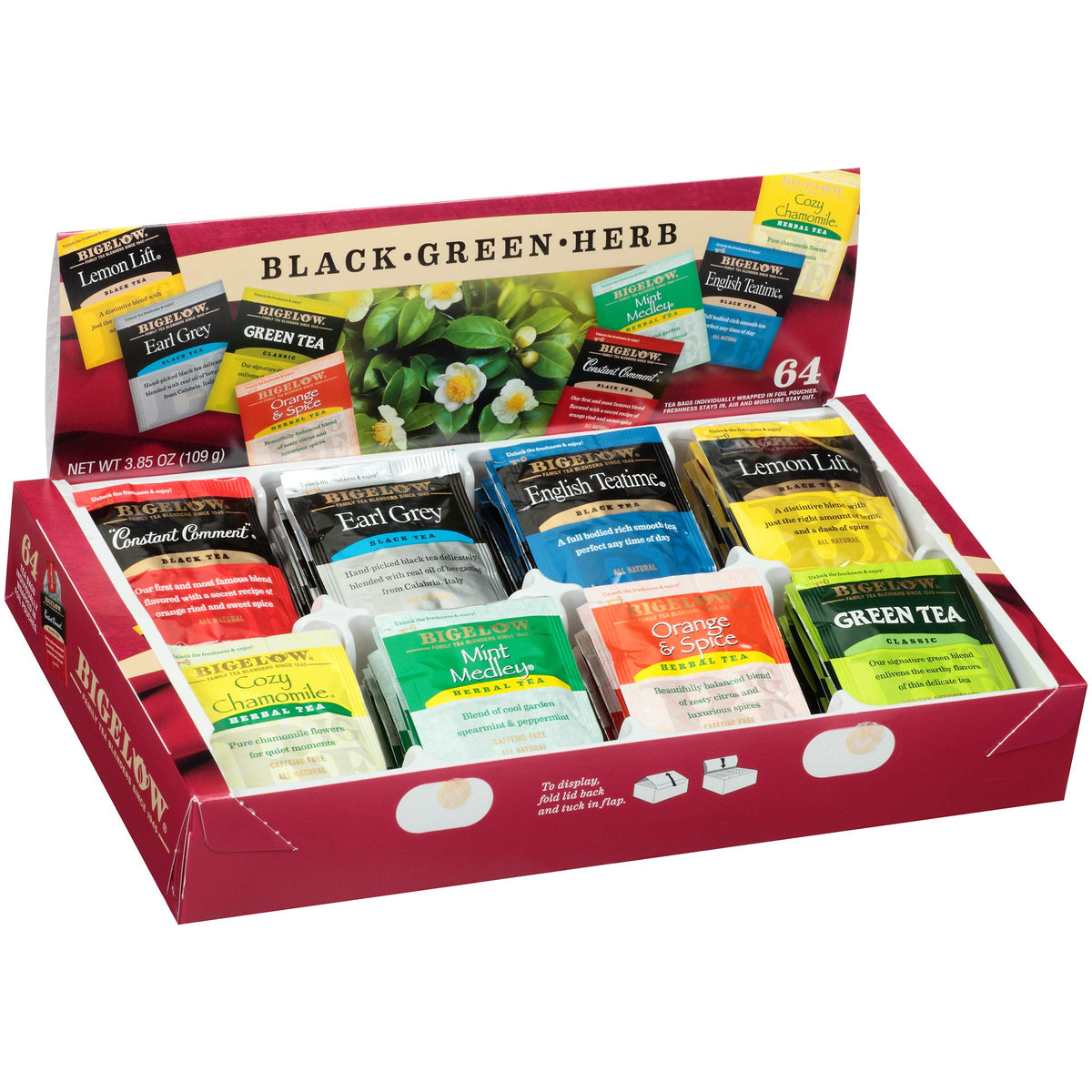 Bigelow Assorted Tea Variety Pack with Mixed Flavors