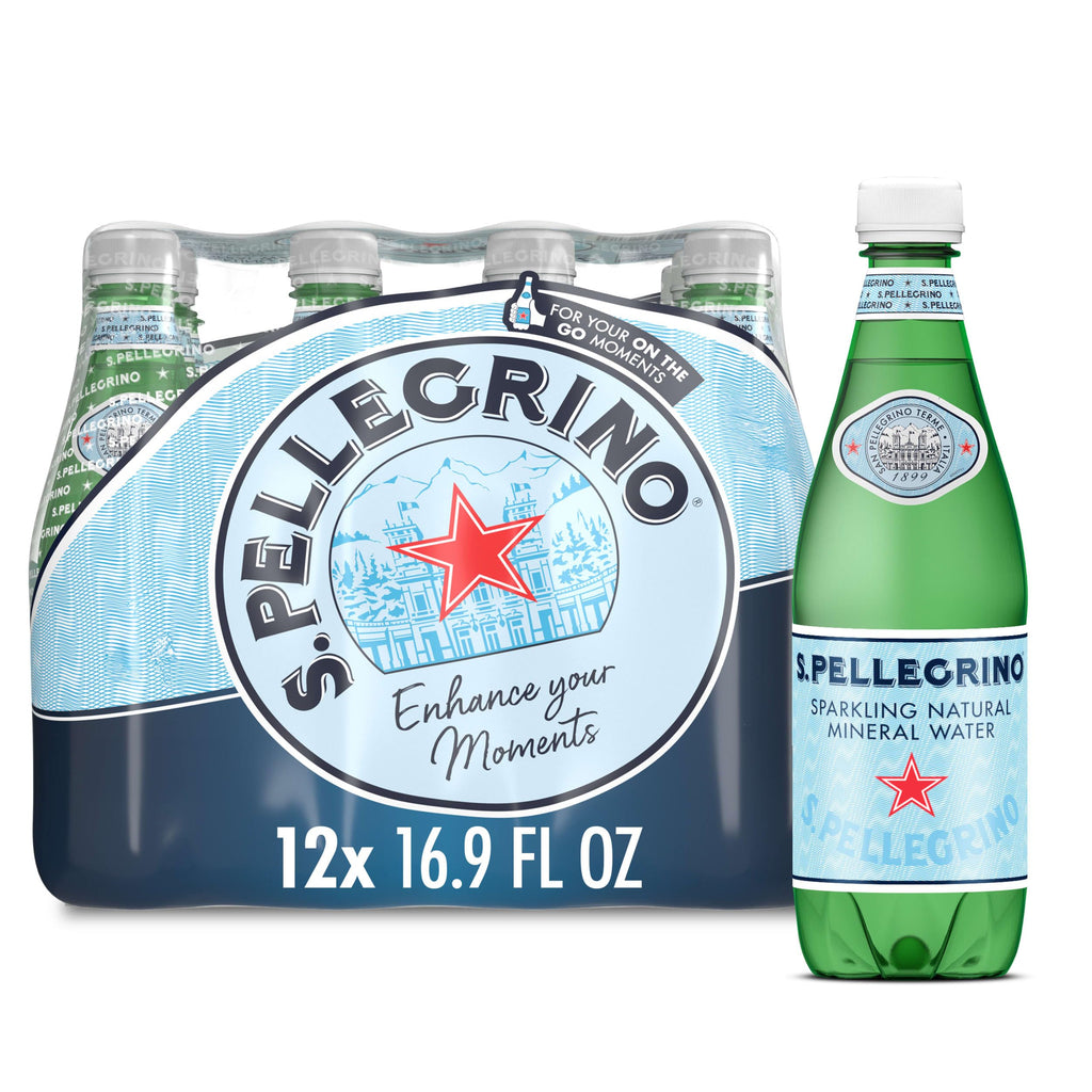 S.Pellegrino Sparkling Natural Mineral Water 16.9 oz, 12 Pack
