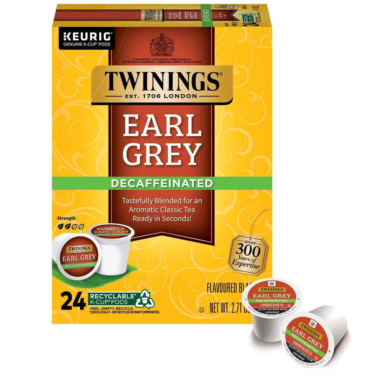 Twinings Chocolate Chai Latte Tea K-Cup Pods for Keurig, 22 Count (Pack of 1), Velvety Smooth Cocoa with Real Spiced Tea, Caffeinated, Enjoy Hot or Iced