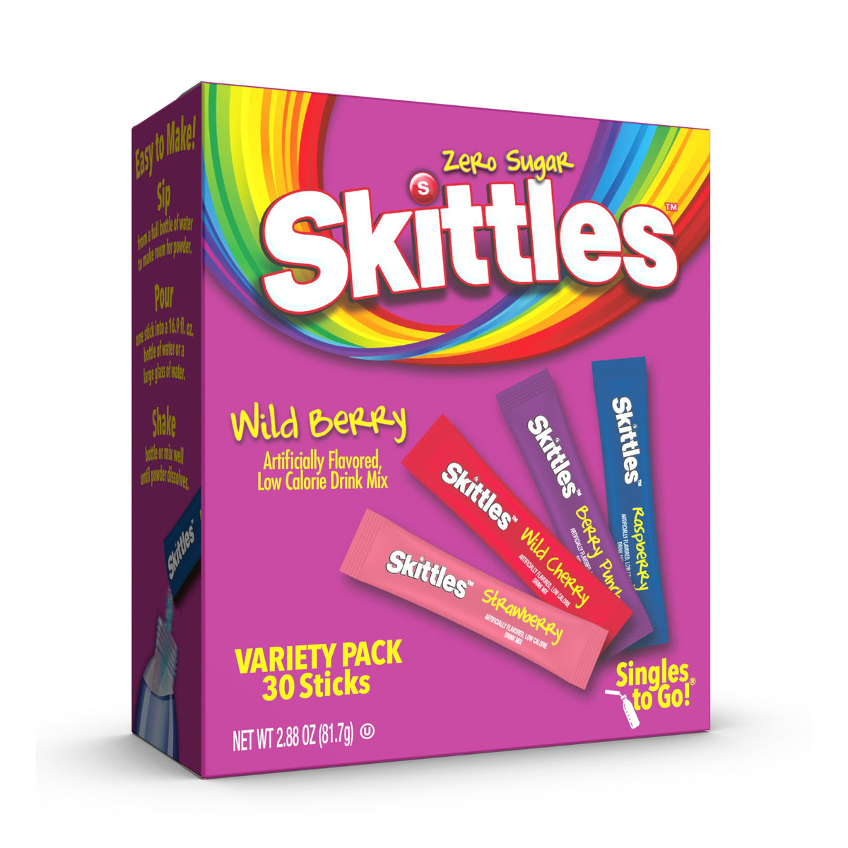 Skittles Singles To Go Powdered Drink Mix Packets