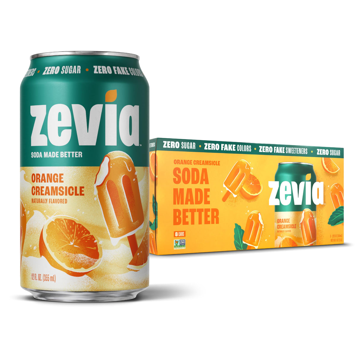 Zevia Zero Calorie Cola Soda with Natural Flavors