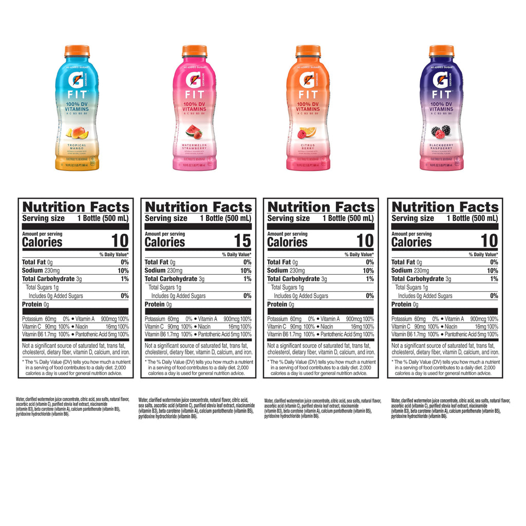 Gatorade Fit Electrolyte Beverage, Healthy Real Hydration