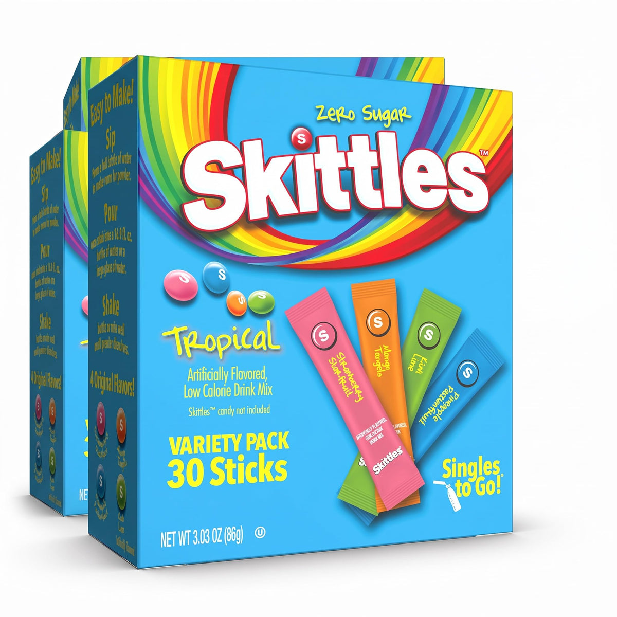 Skittles Singles To Go Powdered Drink Mix Packets
