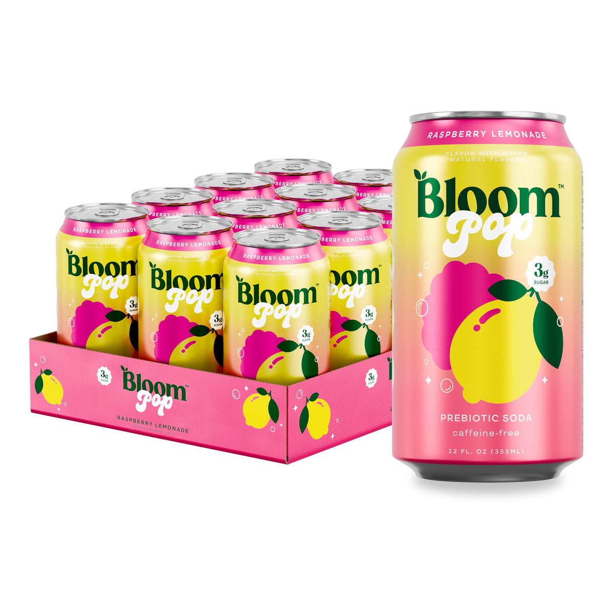 Bloom Pop Sparkling Prebiotic Soda Variety Pack