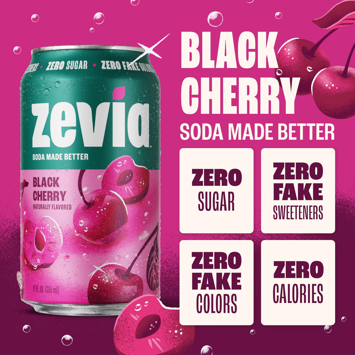 Zevia Zero Calorie Cola Soda with Natural Flavors