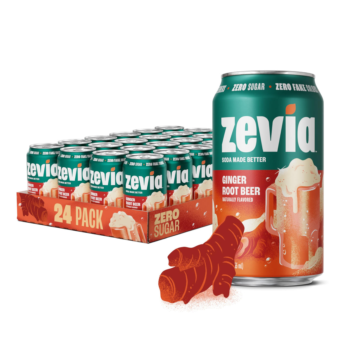 Zevia Zero Calorie Vanilla Cola Soda with Natural Flavors