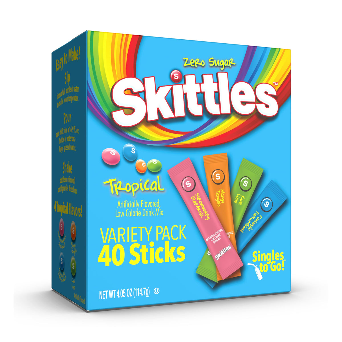 Skittles Singles To Go Powdered Drink Mix Packets