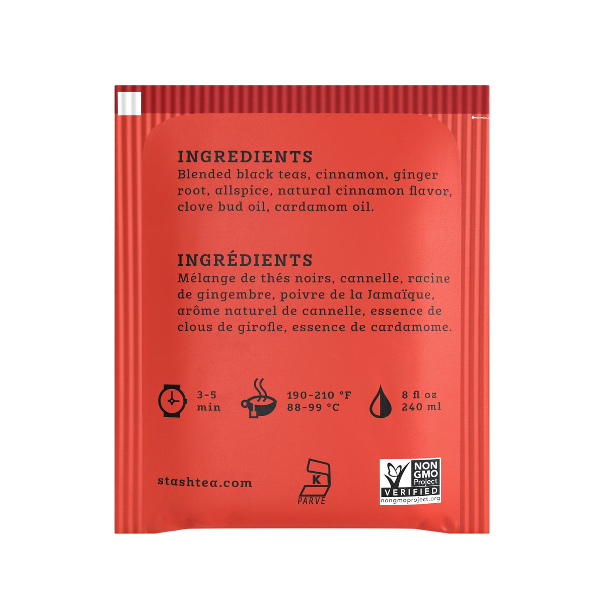 STASH Chai Spice Black Tea, 100 Bags Bulk Pack, Caffeinated
