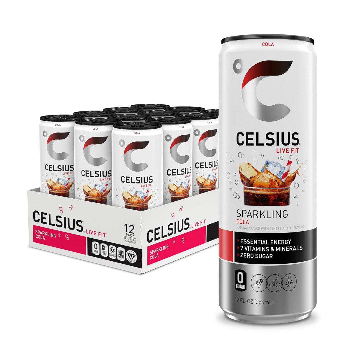 CELSIUS Sugar Free Energy Drink, 12 Fl Oz (Pack of 12)