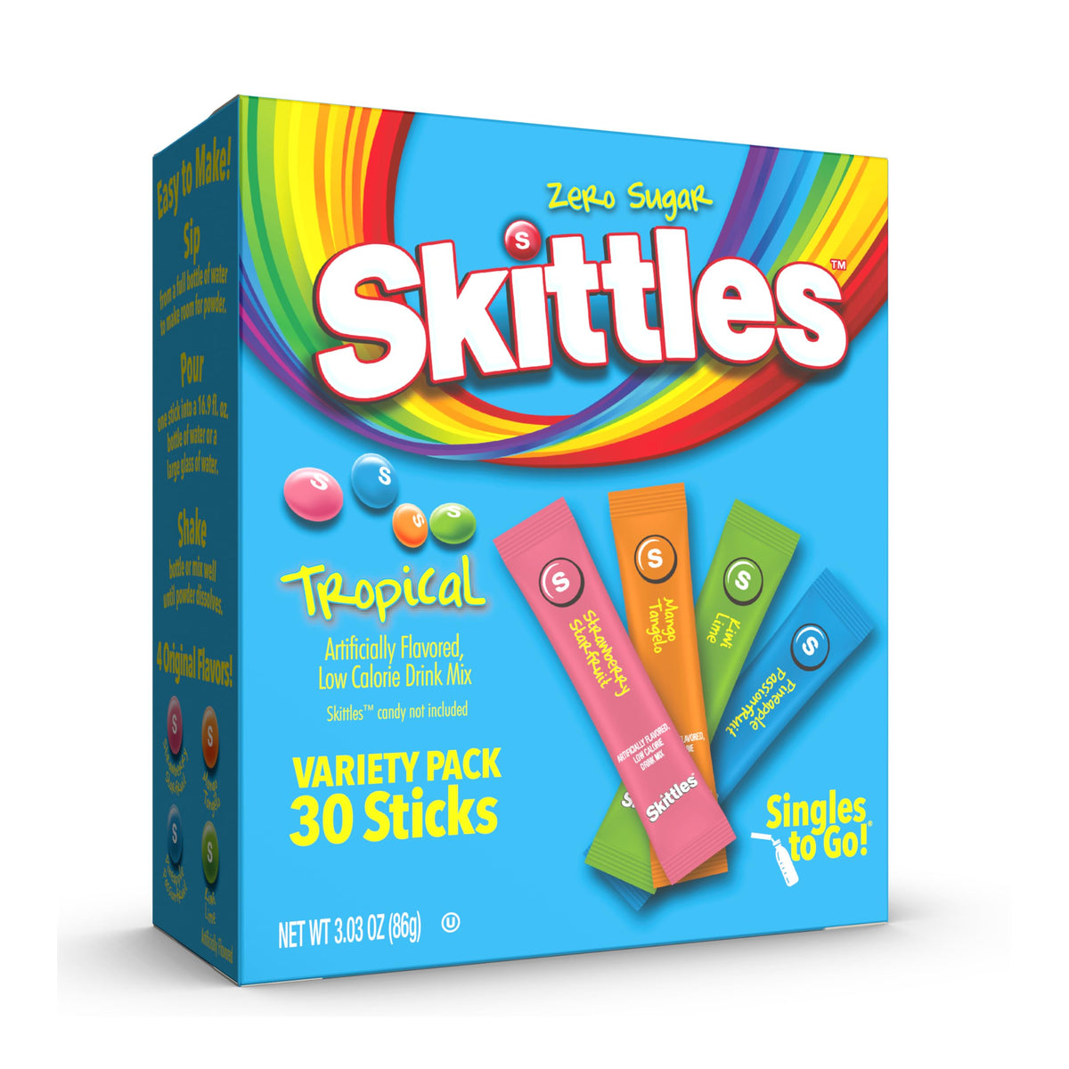 Skittles Singles To Go Powdered Drink Mix Packets