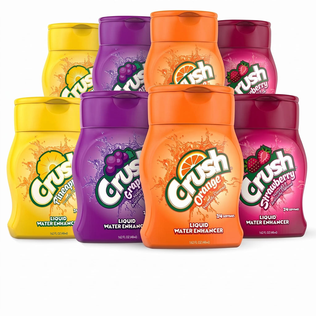 Crush Variety Pack Liquid Water Enhancer 4 Bottles, 96 Drinks