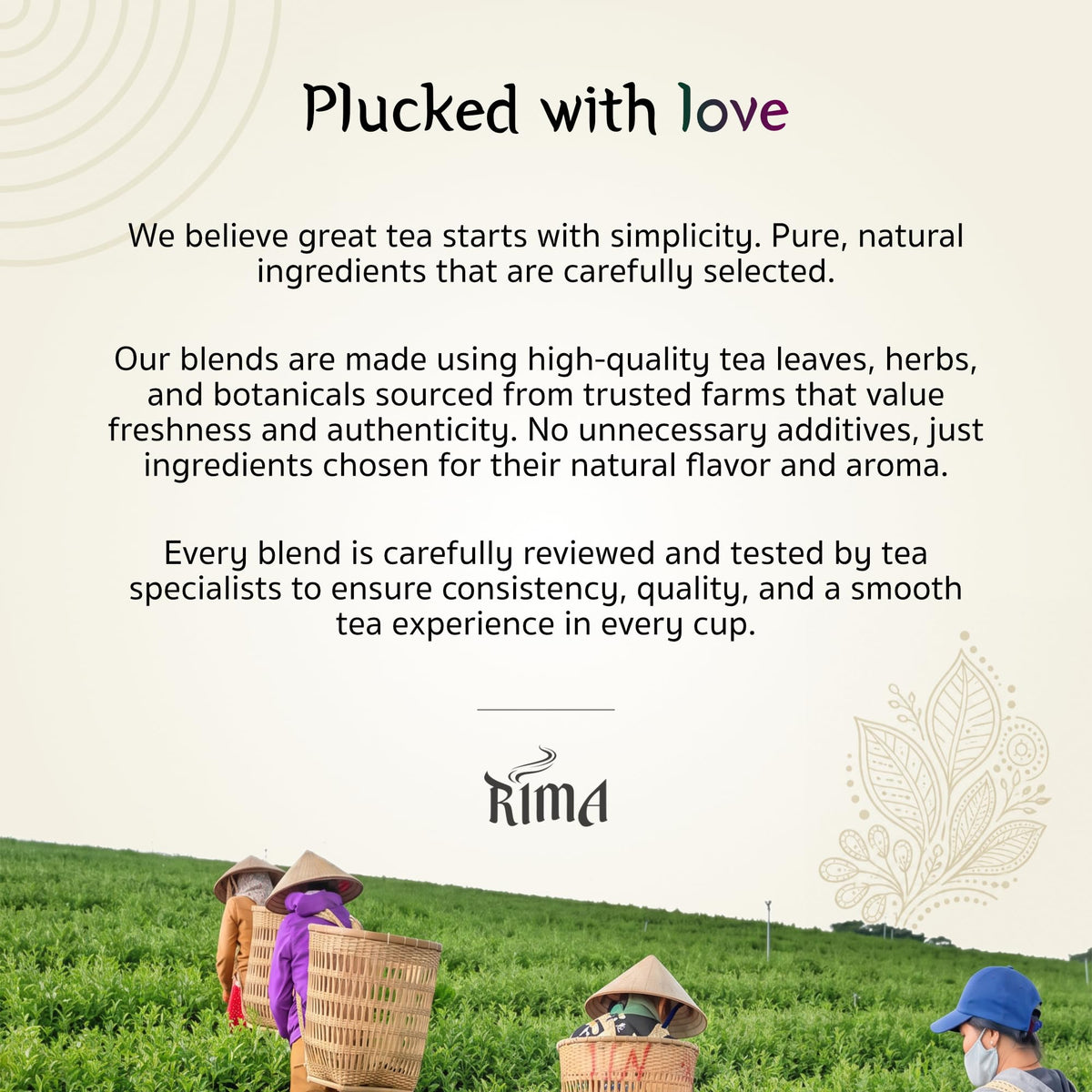 RIMA Organic Loose Leaf Tea, 100% Premium Natural Unsweetened Whole Leaves Tea for Weight Loss, Authentic & Smooth Flavor Aromatic Blend for Hot or Iced Brew