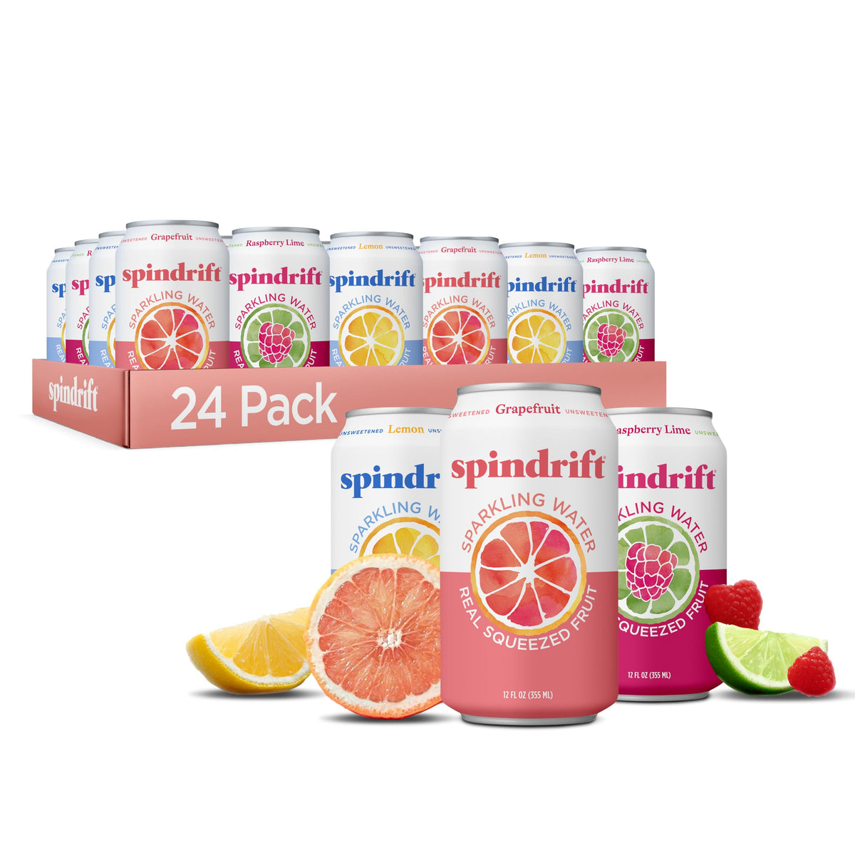 Spindrift Sparkling Water Variety Pack with Real Fruit