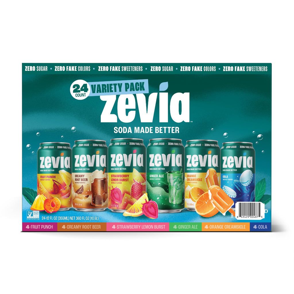 Zevia Zero Calorie Vanilla Cola Soda with Natural Flavors