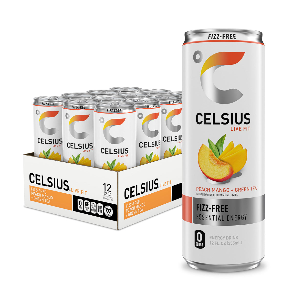 CELSIUS Sugar Free Energy Drink, 12 Fl Oz (Pack of 12)