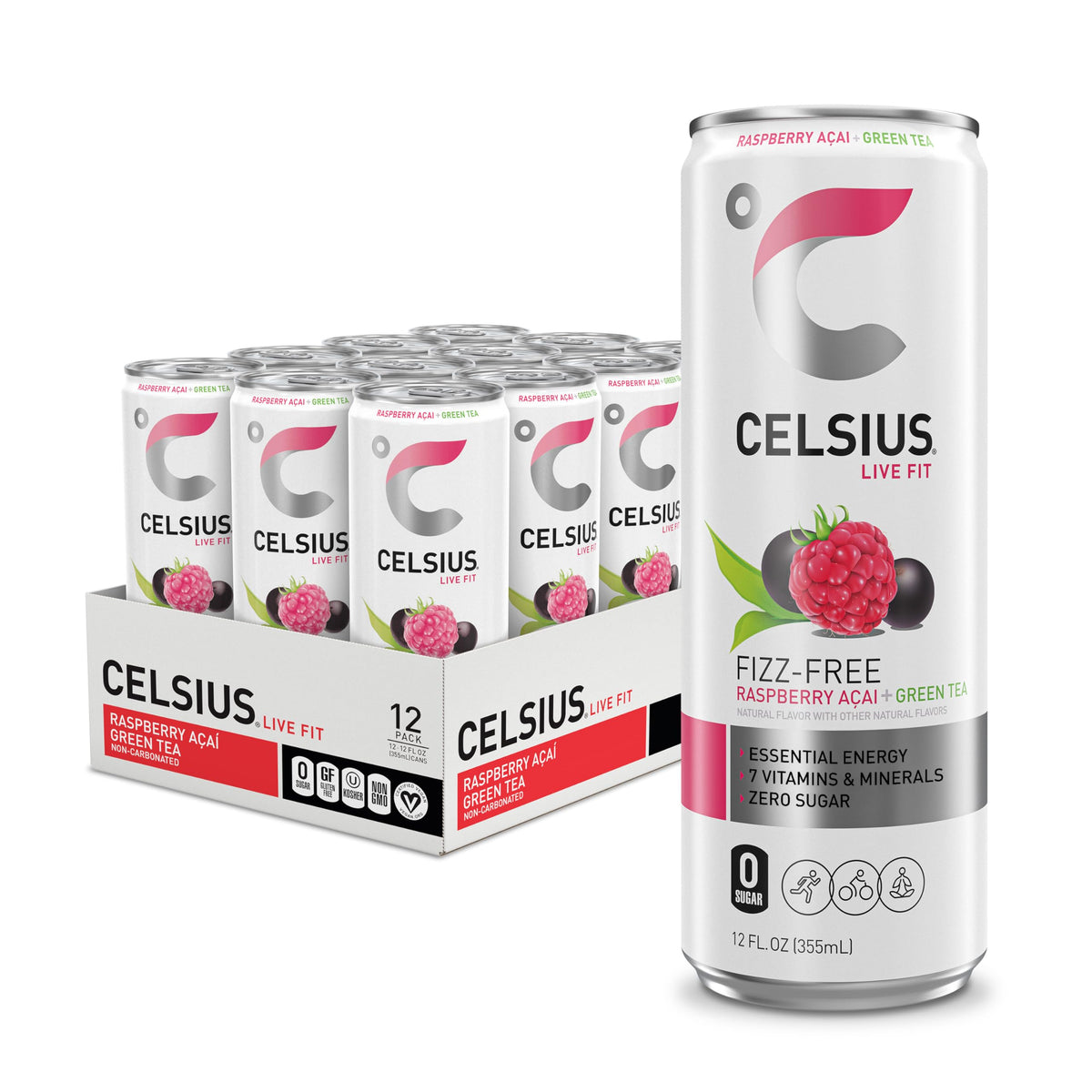 CELSIUS Sugar Free Energy Drink, 12 Fl Oz (Pack of 12)