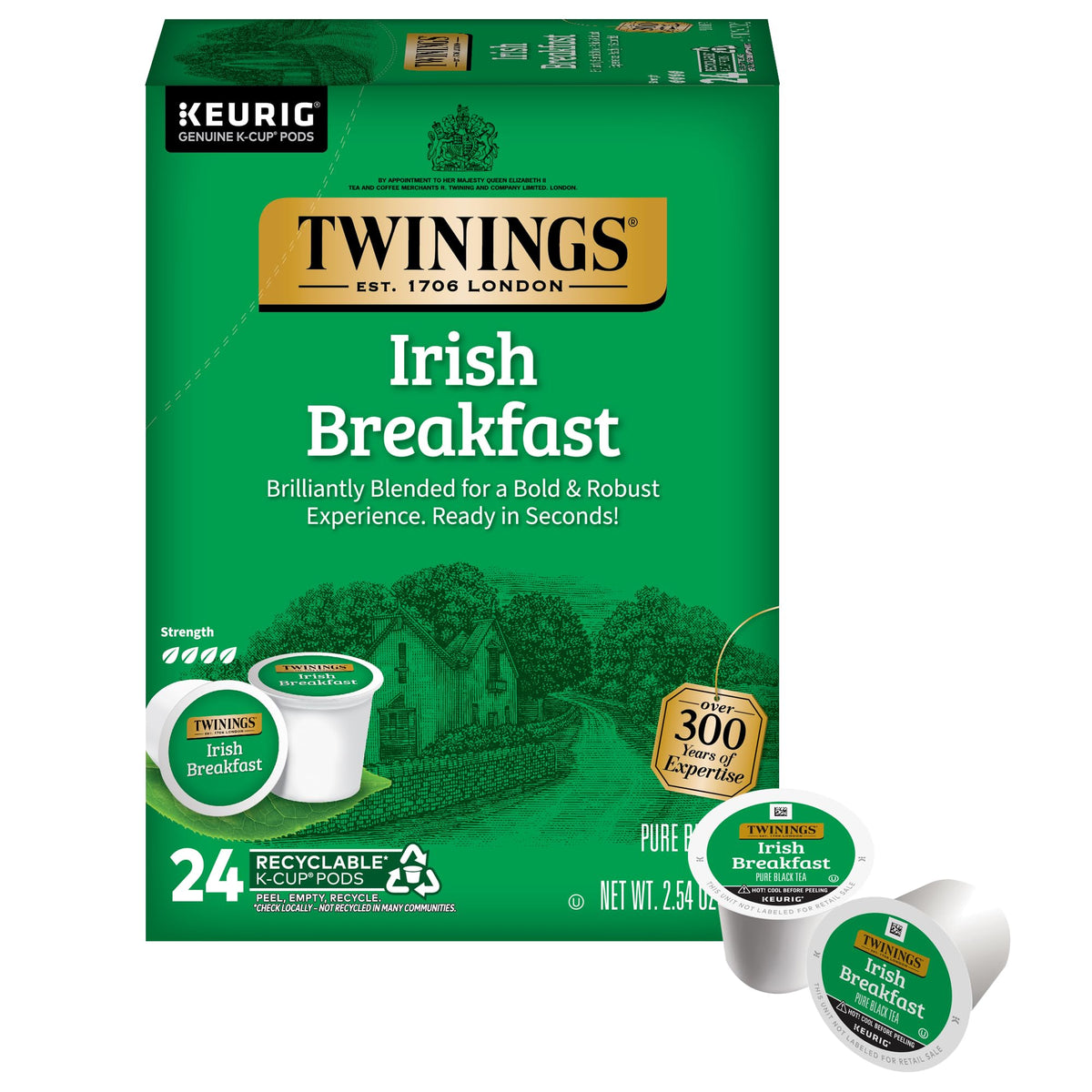 Twinings Chocolate Chai Latte Tea K-Cup Pods for Keurig, 22 Count (Pack of 1), Velvety Smooth Cocoa with Real Spiced Tea, Caffeinated, Enjoy Hot or Iced