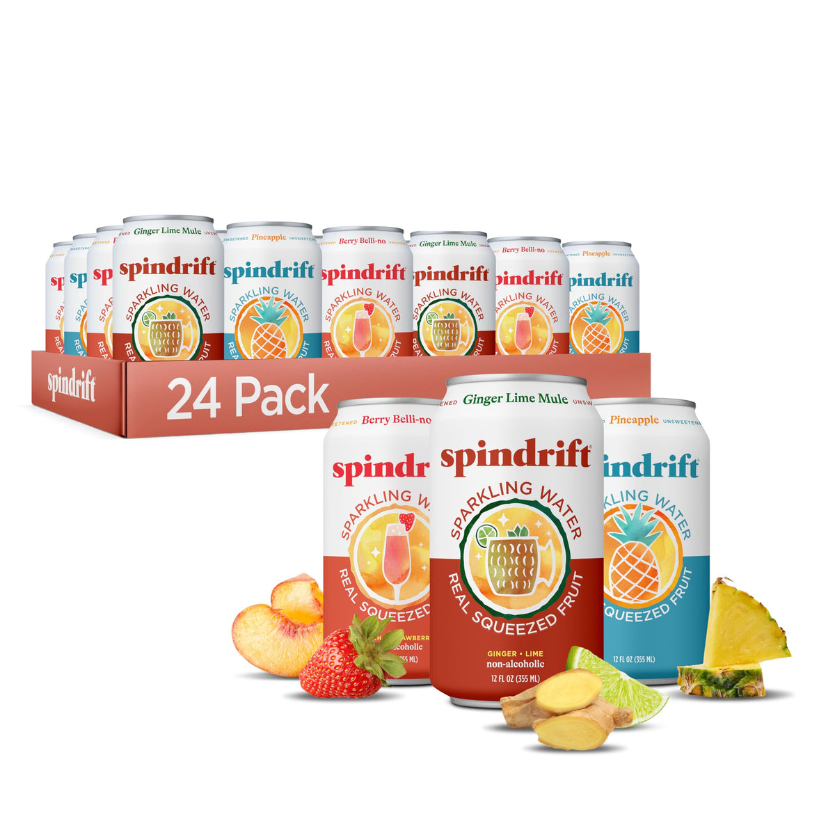 Spindrift Sparkling Water Variety Pack with Real Fruit