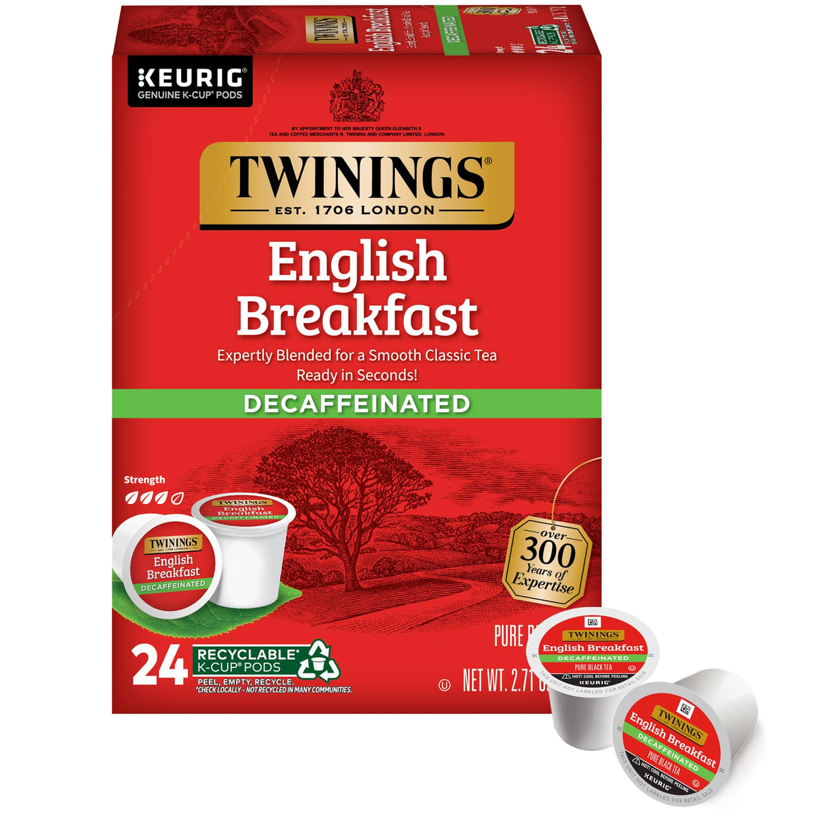 Twinings Chocolate Chai Latte Tea K-Cup Pods for Keurig, 22 Count (Pack of 1), Velvety Smooth Cocoa with Real Spiced Tea, Caffeinated, Enjoy Hot or Iced