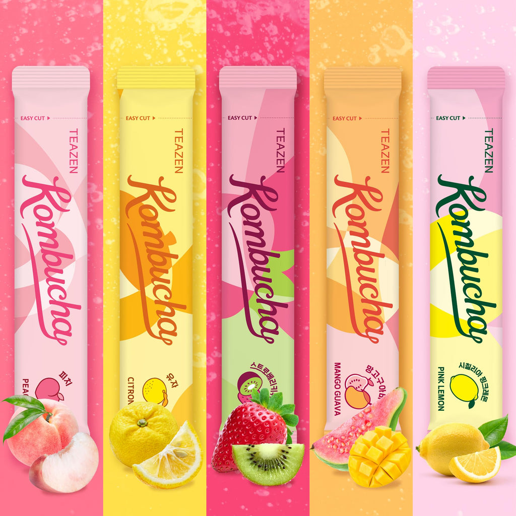 TEAZEN Kombucha Tea Hydration Variety Pack - 20 Sticks