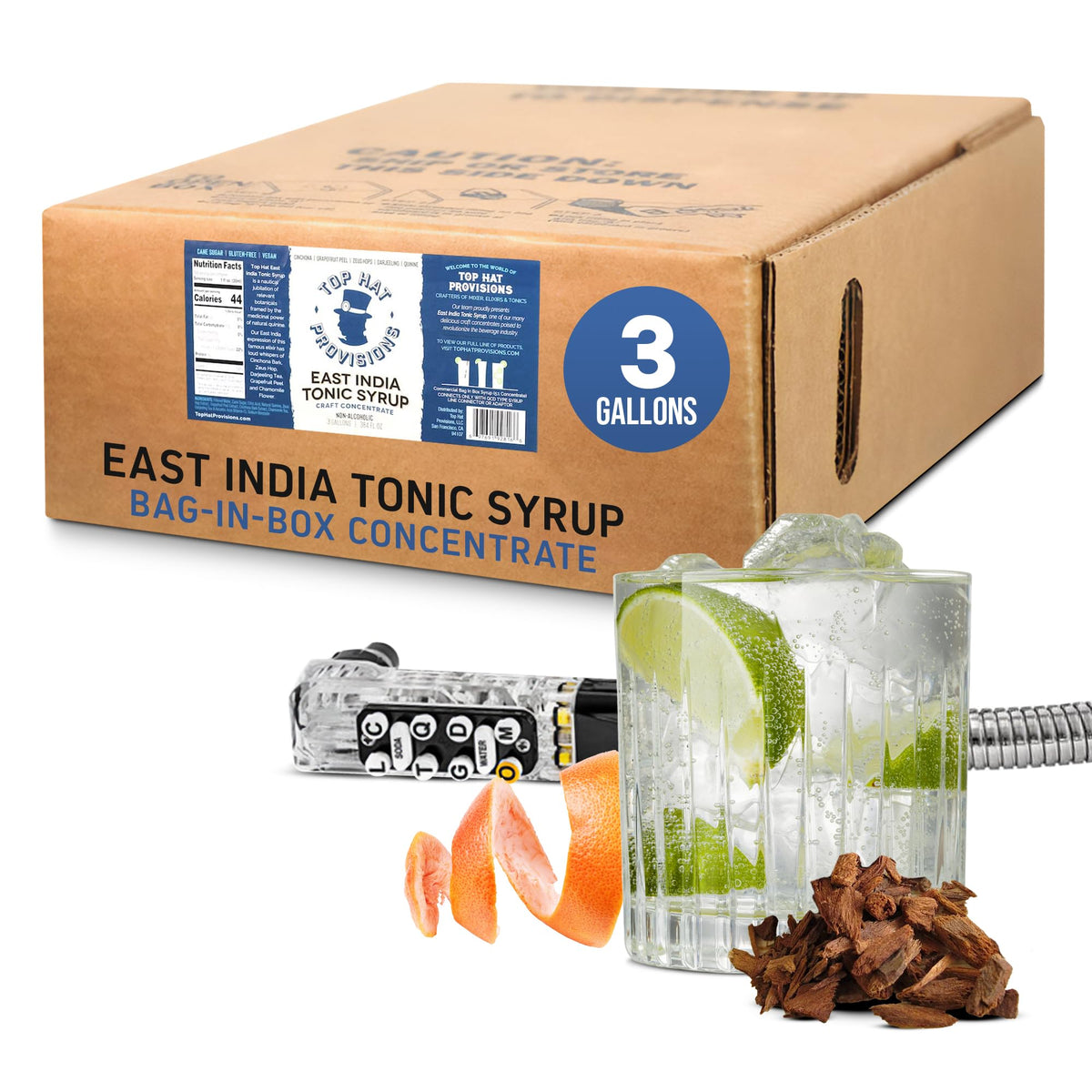 Top Hat 5X Concentrate Soda Syrup 3-Gallon Bag-in-Box