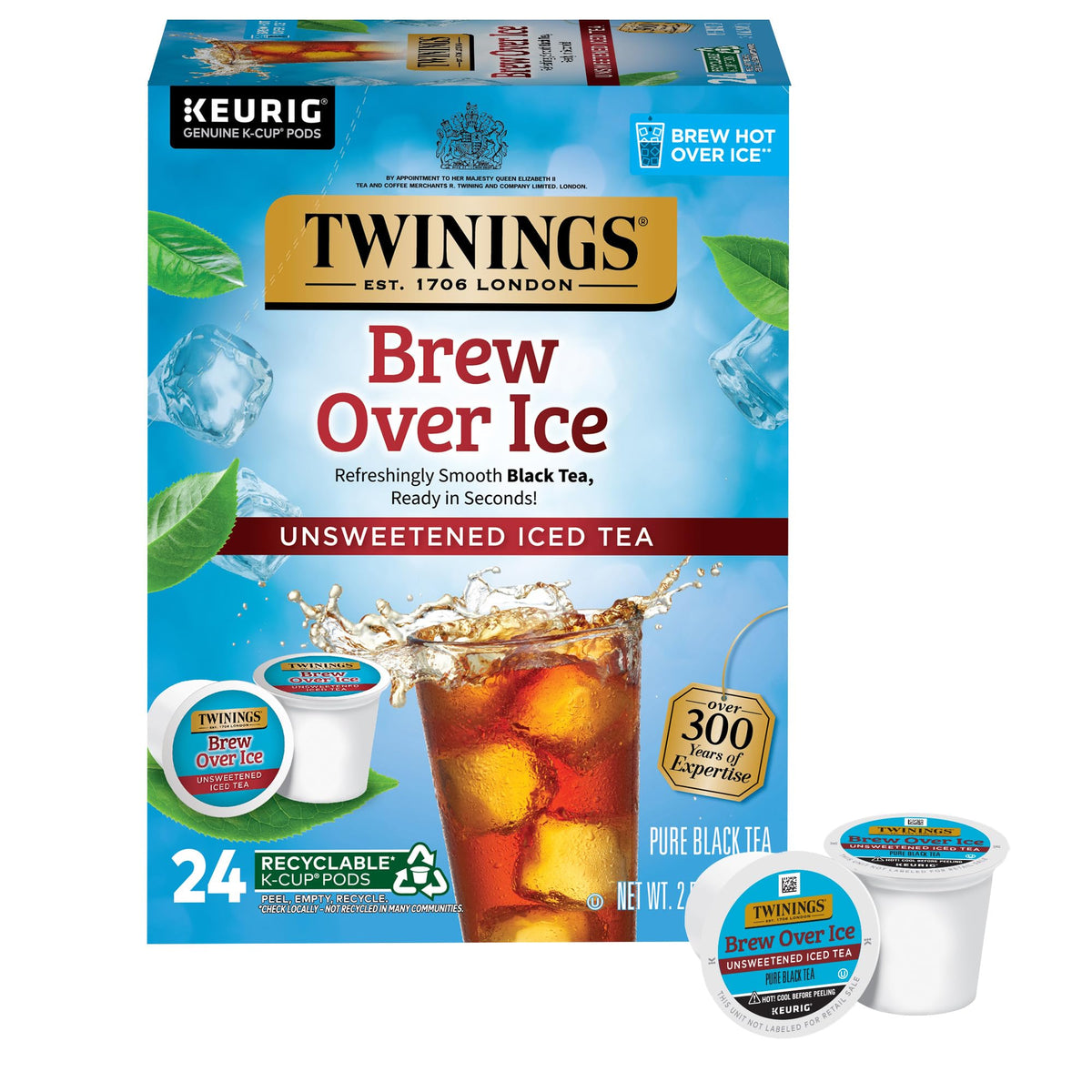 Twinings Chocolate Chai Latte Tea K-Cup Pods for Keurig, 22 Count (Pack of 1), Velvety Smooth Cocoa with Real Spiced Tea, Caffeinated, Enjoy Hot or Iced