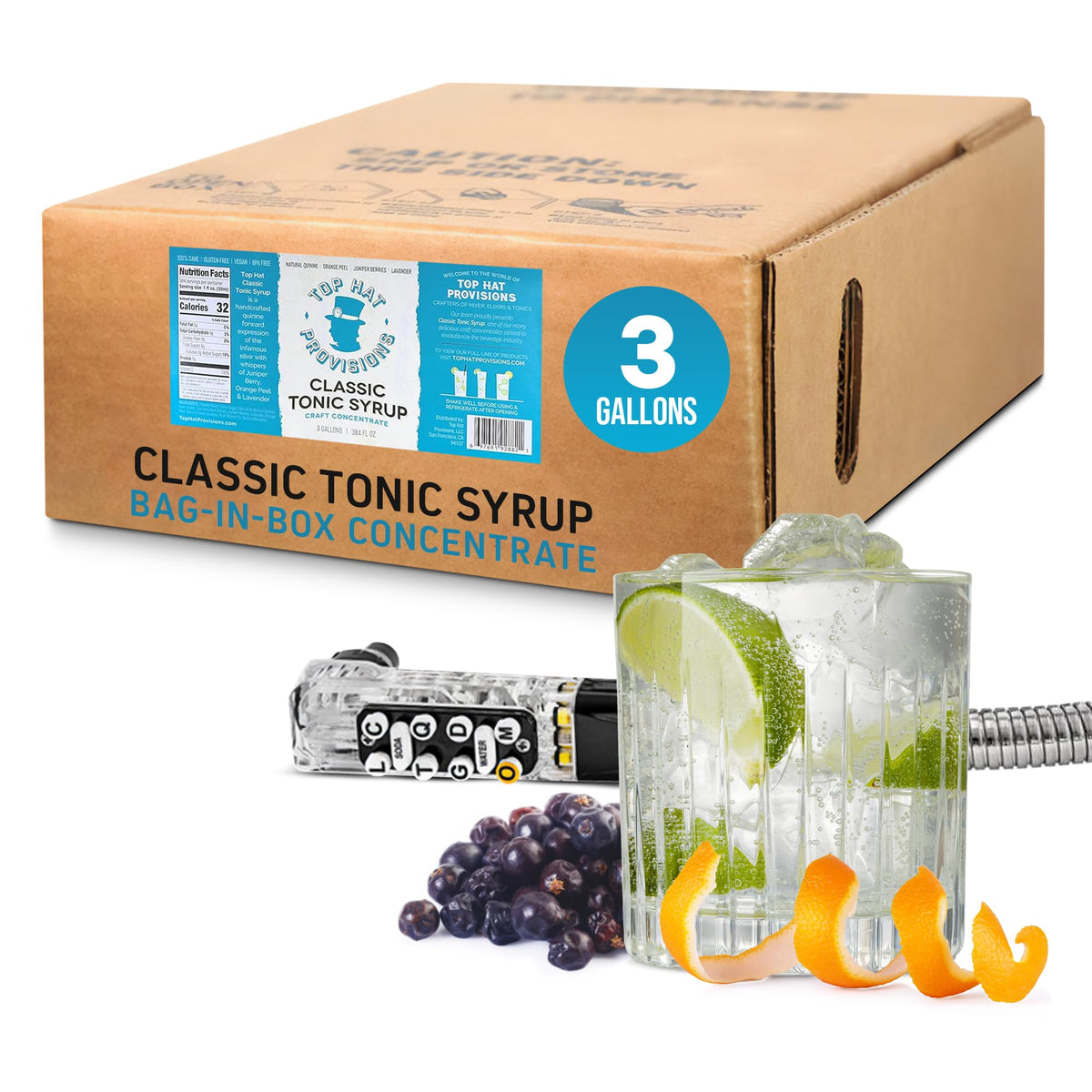 Top Hat 5X Concentrate Soda Syrup 3-Gallon Bag-in-Box