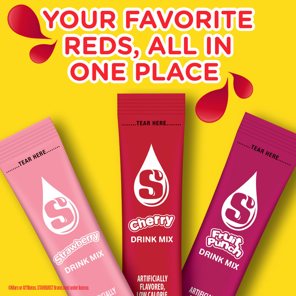 Starburst Singles To Go Powdered Drink Mix, All Pink Strawberry, 12 Boxes with 6 Packets Each - 72 Total Servings, Sugar-Free Drink Powder, Just Add Water