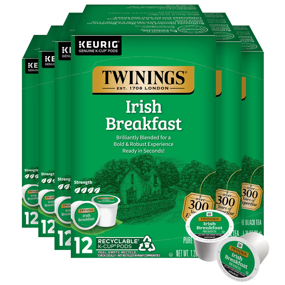 Twinings Chocolate Chai Latte Tea K-Cup Pods for Keurig, 22 Count (Pack of 1), Velvety Smooth Cocoa with Real Spiced Tea, Caffeinated, Enjoy Hot or Iced