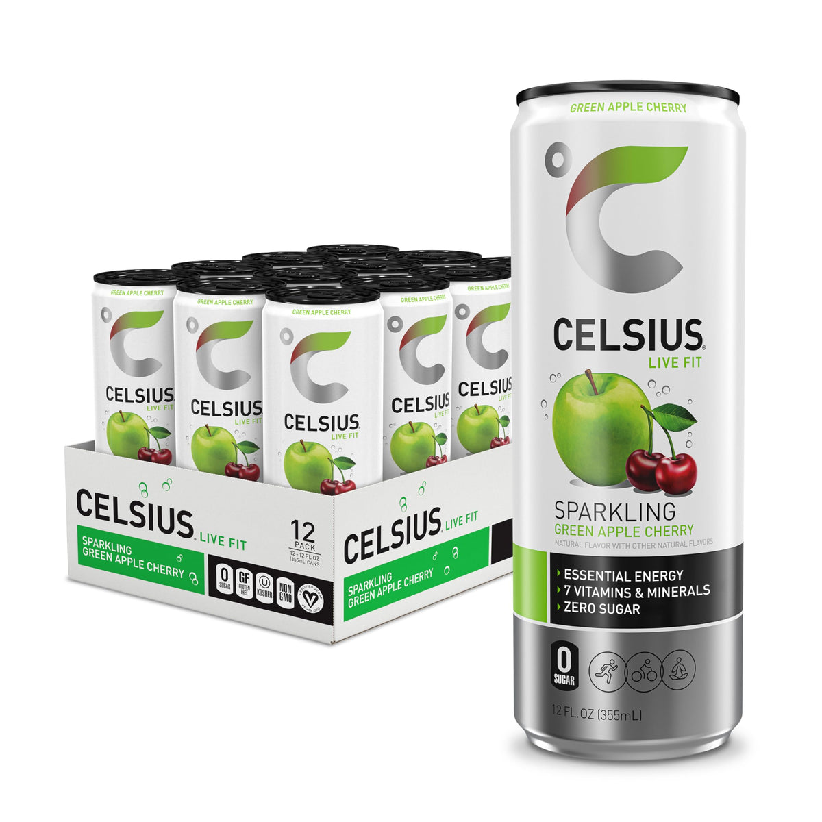 CELSIUS Sugar Free Energy Drink, 12 Fl Oz (Pack of 12)