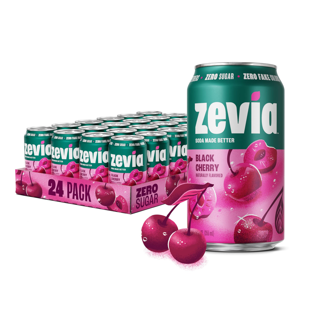 Zevia Zero Calorie Vanilla Cola Soda with Natural Flavors