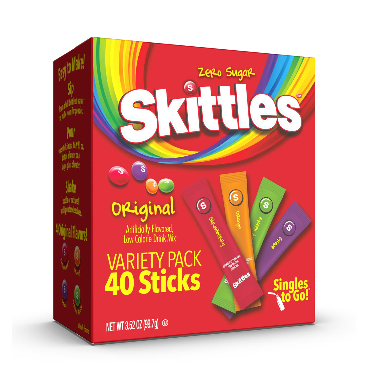 Skittles Singles To Go Powdered Drink Mix Packets