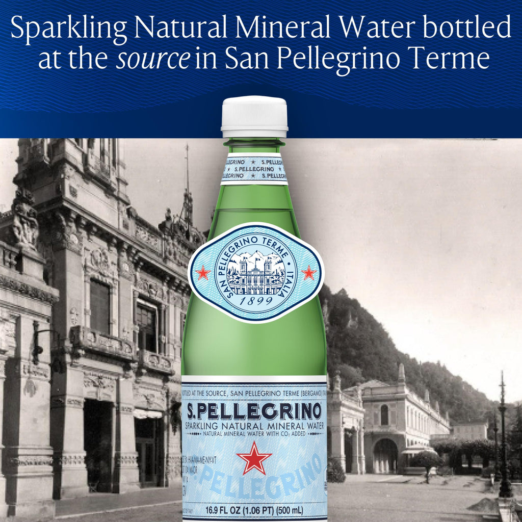 S.Pellegrino Sparkling Natural Mineral Water 16.9 oz, 12 Pack