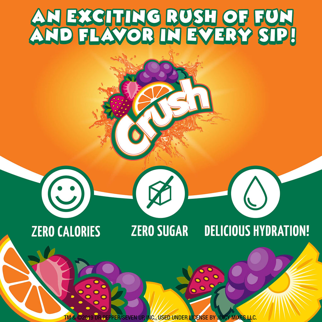 Crush Variety Pack Liquid Water Enhancer 4 Bottles, 96 Drinks