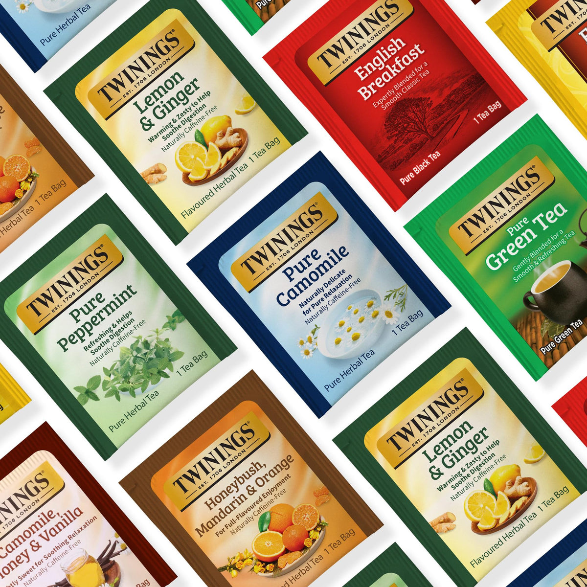 Twinings 48 Tea Bags Herbal Variety Pack – Assorted Flavors, Caffeine-Free, Individually Wrapped, Perfect Tea for Any Occasion