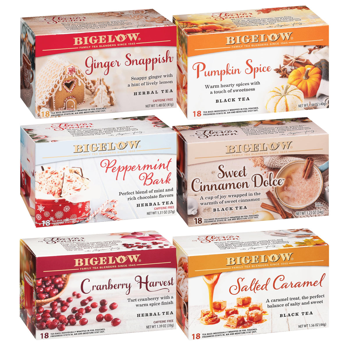 Bigelow Seasonal Tea Assorted Flavor Collection